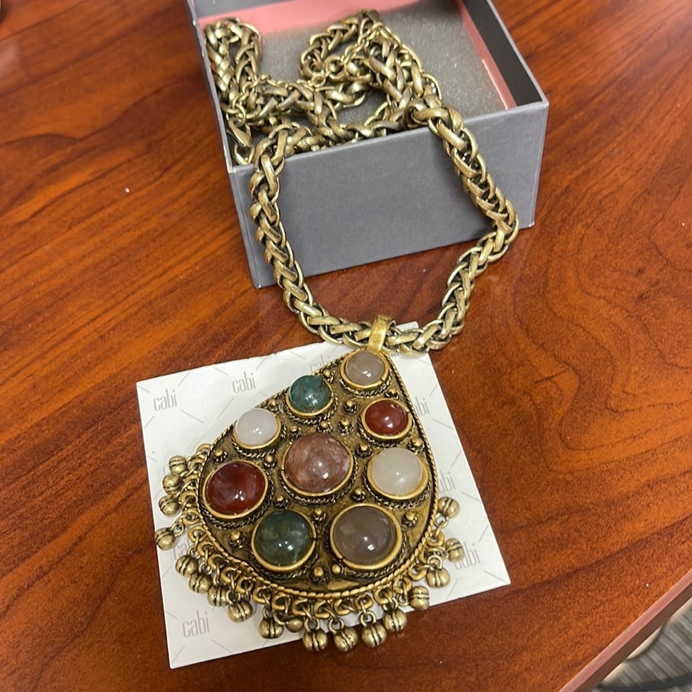 Cabi / Large pendant necklace , worn once .